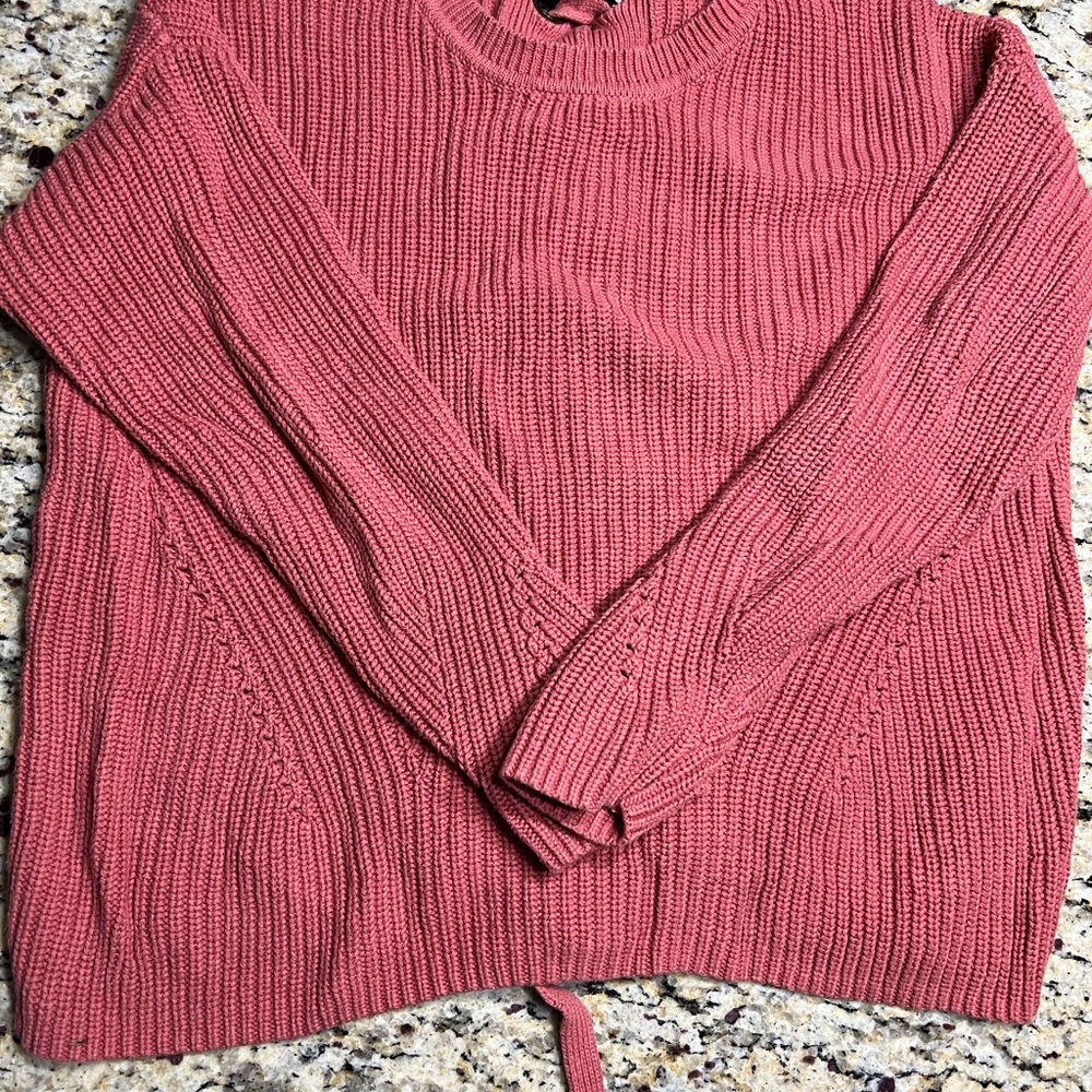 Lucky Brand Dusty Rose Crew Neck Sweater